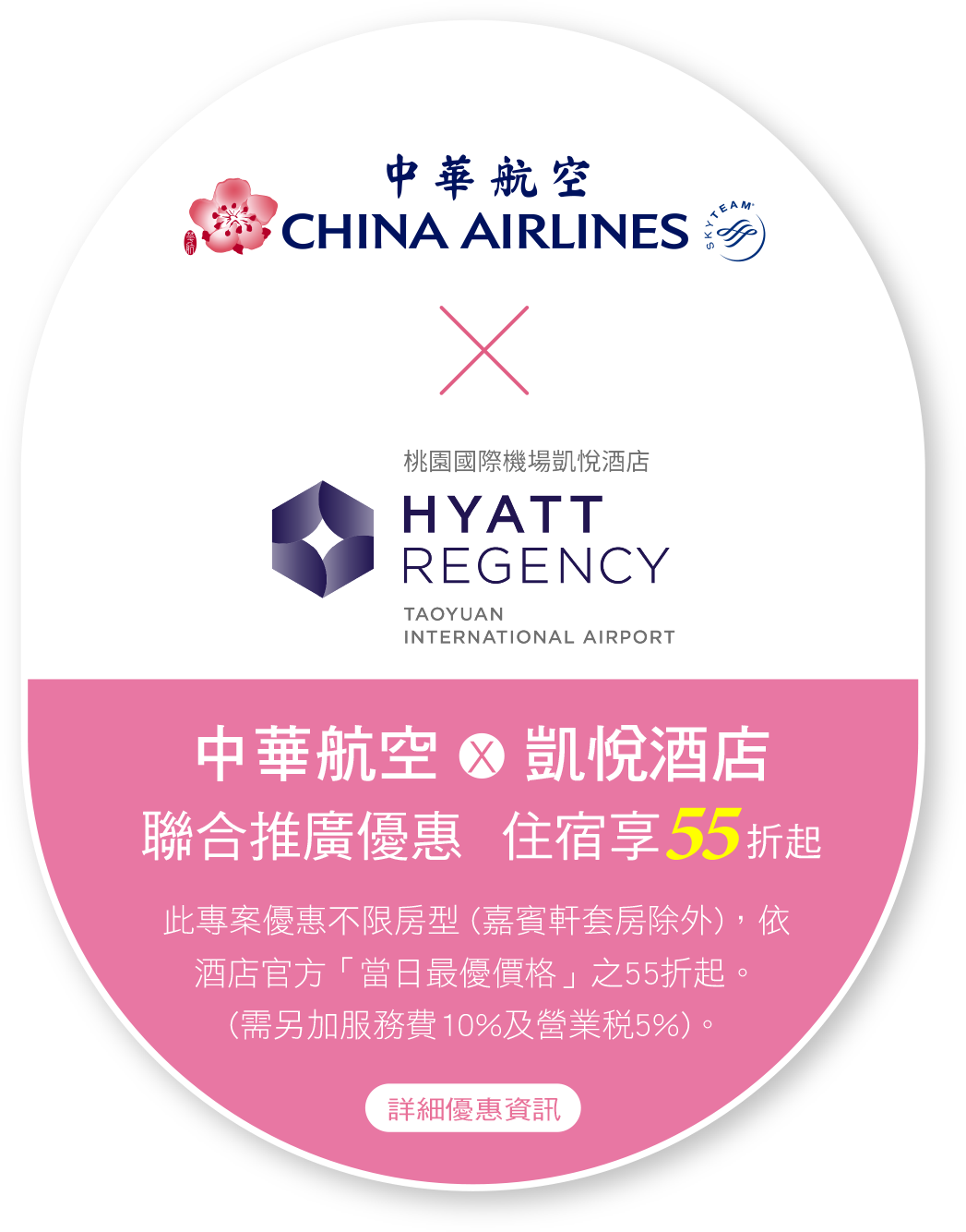 中華航空 x 凱悅酒店 聯合推廣優惠
